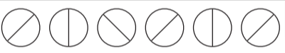 Which set of symbols should replace the question marks?