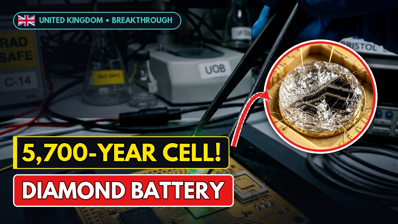 Carbon-14 Diamond Battery Lasts 5,700 Years – Engineerine