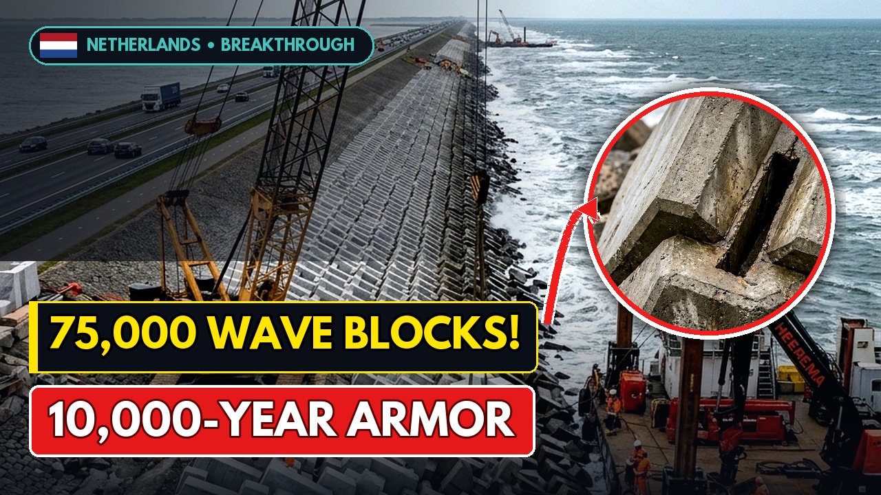 75,000 Robotic Puzzle Blocks Armor Dutch Sea Dam – Engineerine