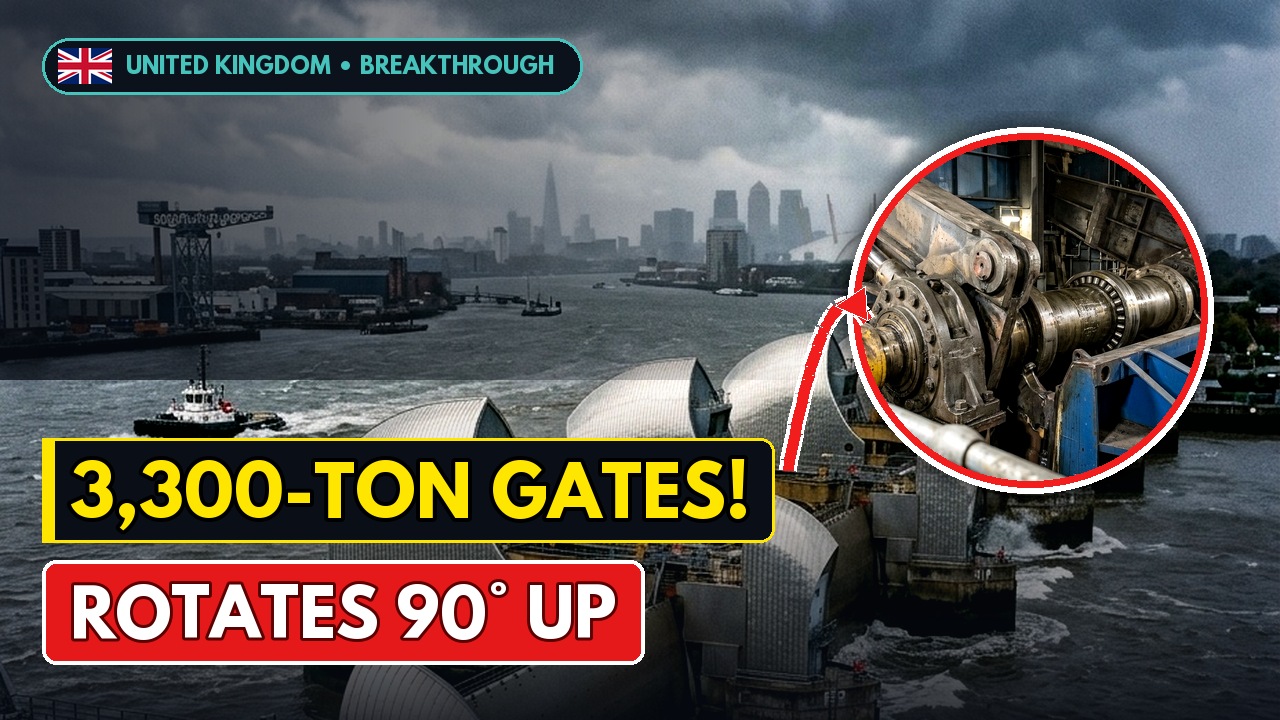 London’s 3,300-Ton Rotating Gates Stop Sea Surges – Engineerine