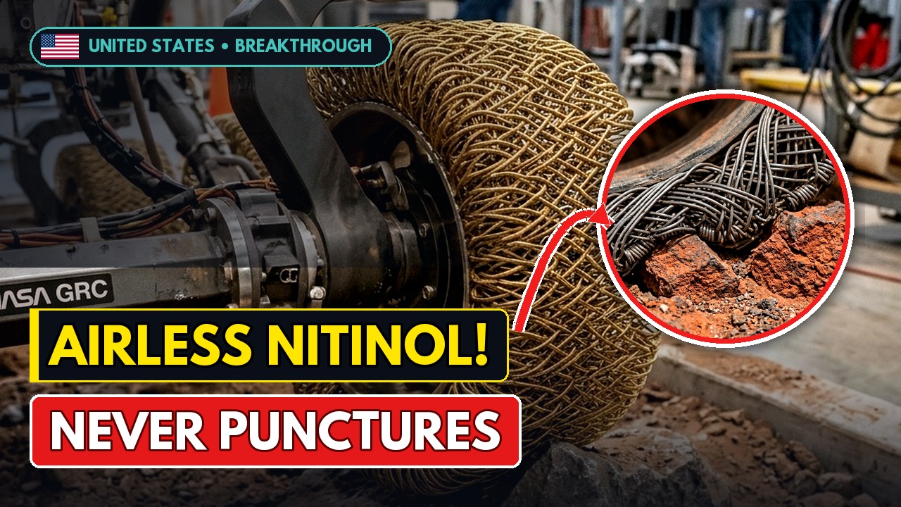 NASA’s Shape-Memory Nitinol Tire Never Punctures – Engineerine